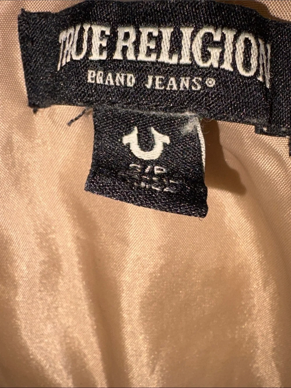 True Religion Men’s Cream Logo-Print Bomber Jacket